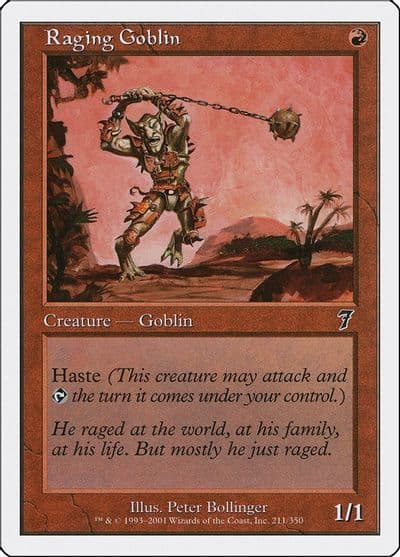 Raging Goblin 7th Edition Magic card