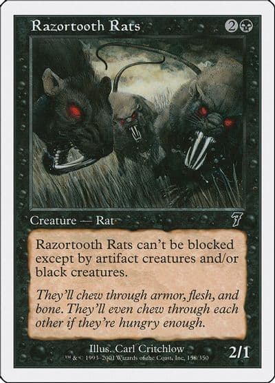 Razortooth Rats 7th Edition Magic card