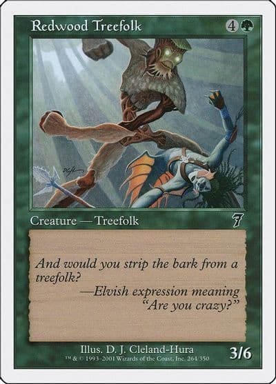 Redwood Treefolk 7th Edition Magic card