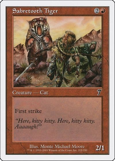 Sabretooth Tiger 7th Edition Magic card