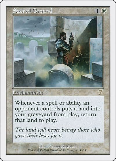 Sacred Ground 7th Edition Magic card