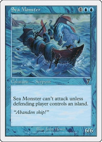 Sea Monster 7th Edition Magic card