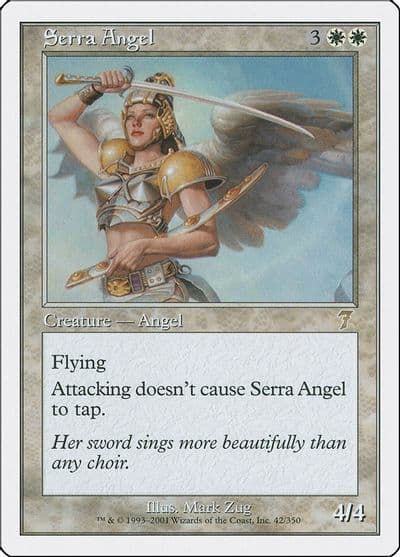 Serra Angel 7th Edition Magic card