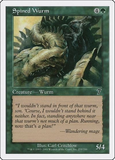 Spined Wurm 7th Edition Magic card