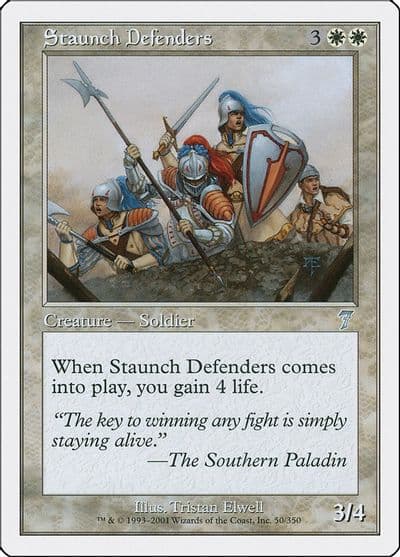 Staunch Defenders 7th Edition Magic card