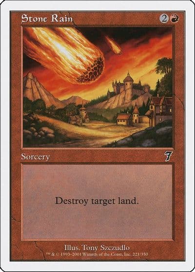 Stone Rain 7th Edition Magic card