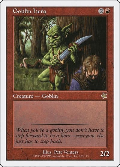Goblin Hero Starter 1999 Magic card