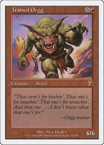 Trained Orgg 7th Edition Magic card