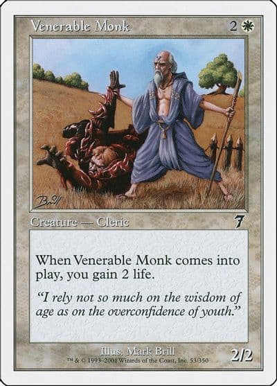 Venerable Monk 7th Edition Magic card