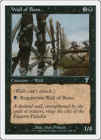 Wall of Bone 7th Edition Magic card