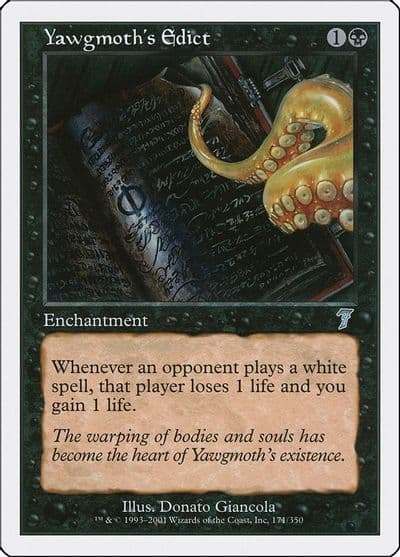 Yawgmoths Edict 7th Edition Magic card