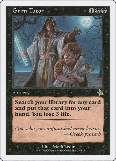 Grim Tutor Starter 1999 Magic card