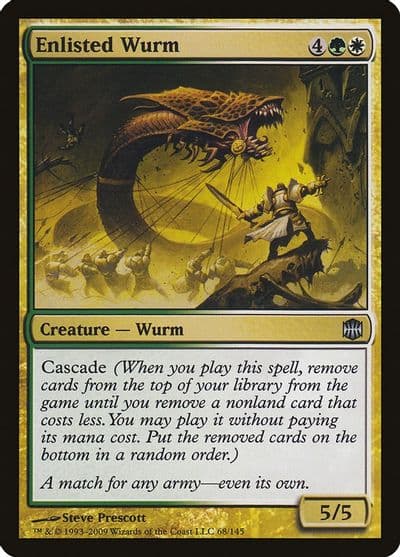 Enlisted Wurm Alara Reborn Magic card