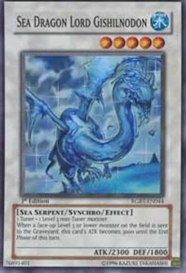 Sea Dragon Lord Gishilnodon Raging Battle Yu-Gi-Oh! card