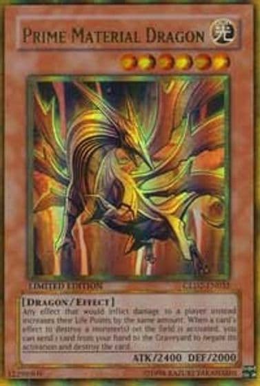 Prime Material Dragon Gold Series 2009 Yu-Gi-Oh! card