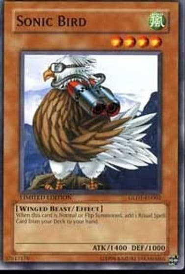 Sonic Bird Gold Series 2008 Yu-Gi-Oh! card