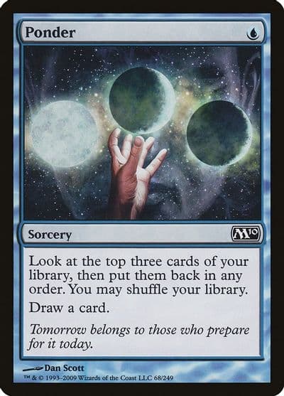 Ponder Magic 2010 (M10) Magic card