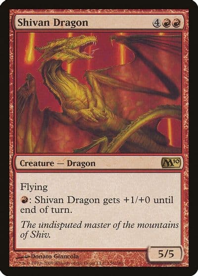 Shivan Dragon Magic 2010 (M10) Magic card