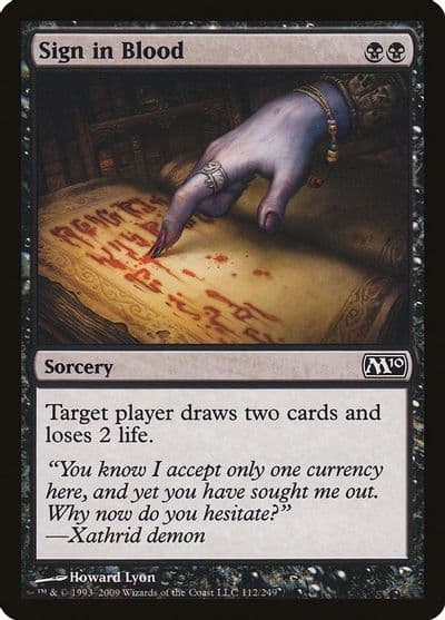 Sign in Blood Magic 2010 (M10) Magic card