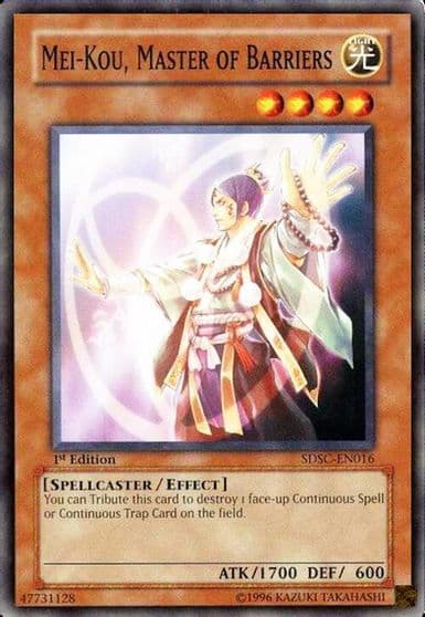 Mei Kou Master of Barriers Structure Deck: Spellcaster's Command Yu-Gi-Oh! card