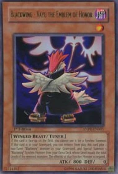 Blackwing Vayu the Emblem of Honor Ancient Prophecy Yu-Gi-Oh! card