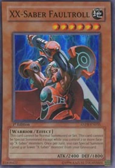 XX Saber Faultroll Ancient Prophecy Yu-Gi-Oh! card
