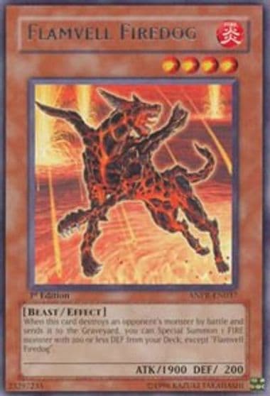 Flamvell Firedog Ancient Prophecy Yu-Gi-Oh! card