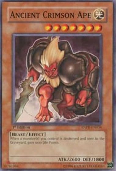 Ancient Crimson Ape Ancient Prophecy Yu-Gi-Oh! card
