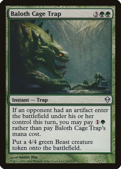 Baloth Cage Trap Zendikar Magic card