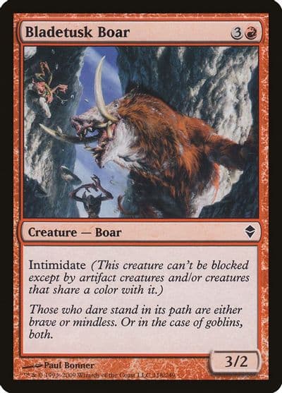 Bladetusk Boar Zendikar Magic card