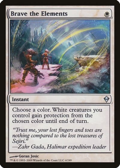 Brave the Elements Zendikar Magic card