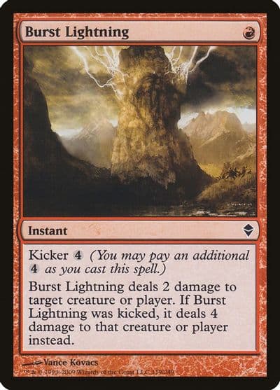 Burst Lightning Zendikar Magic card