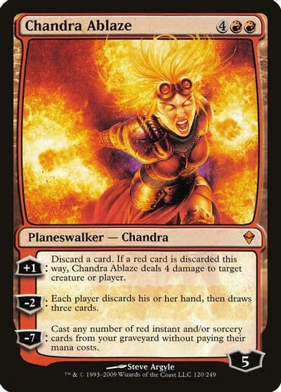 Chandra Ablaze Zendikar Magic card