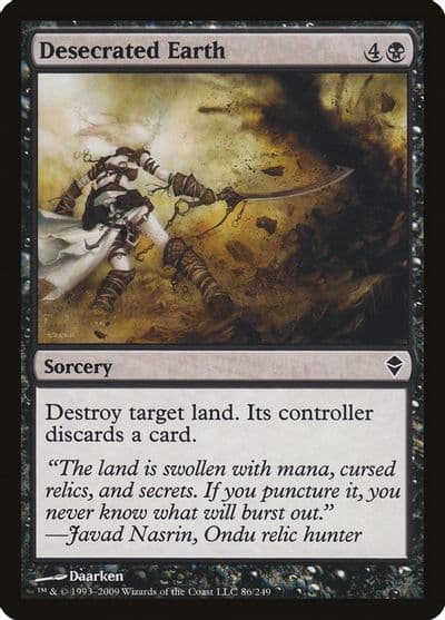 Desecrated Earth Zendikar Magic card