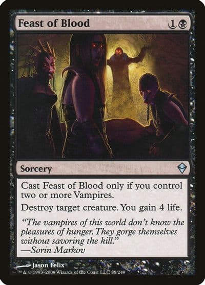 Feast of Blood Zendikar Magic card
