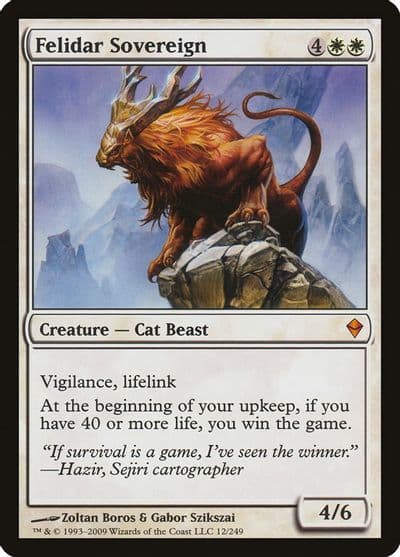 Felidar Sovereign Zendikar Magic card