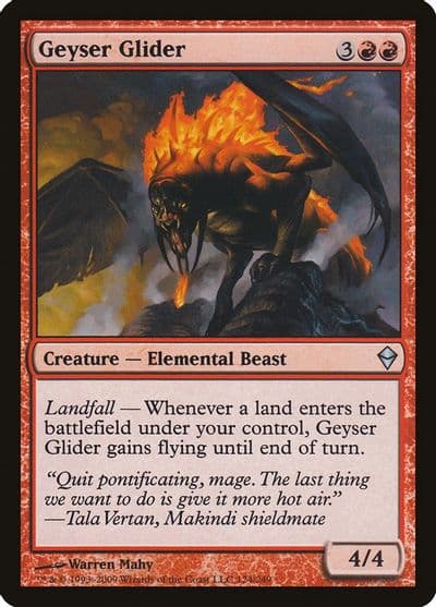 Geyser Glider Zendikar Magic card