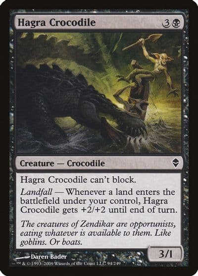 Hagra Crocodile Zendikar Magic card