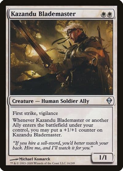 Kazandu Blademaster Zendikar Magic card