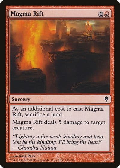 Magma Rift Zendikar Magic card