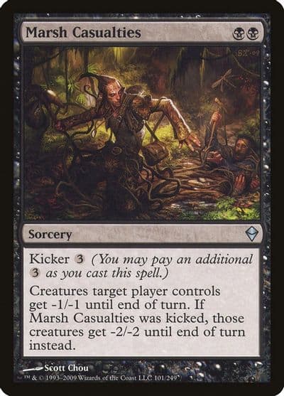 Marsh Casualties Zendikar Magic card