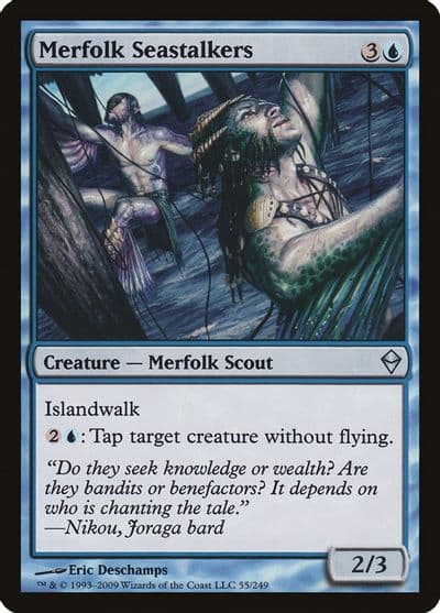 Merfolk Seastalkers Zendikar Magic card