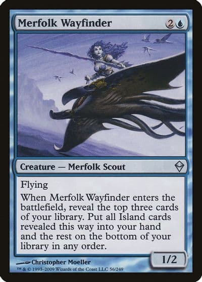 Merfolk Wayfinder Zendikar Magic card