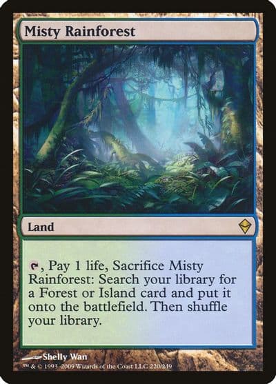 Misty Rainforest Zendikar Magic card
