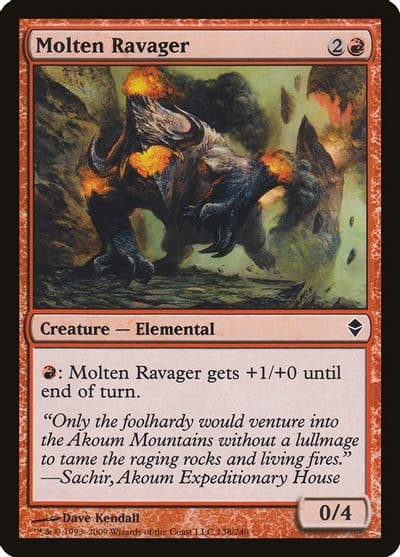 Molten Ravager Zendikar Magic card
