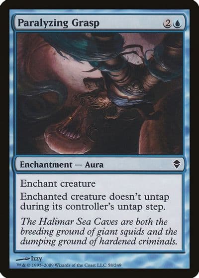 Paralyzing Grasp Zendikar Magic card
