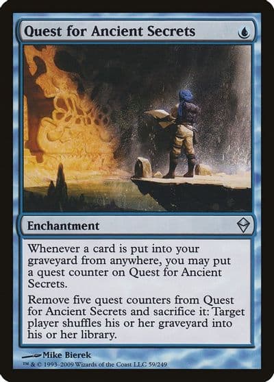 Quest for Ancient Secrets Zendikar Magic card