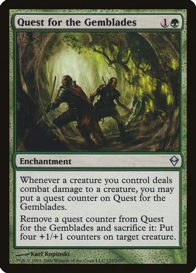 Quest for the Gemblades Zendikar Magic card