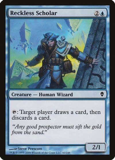 Reckless Scholar Zendikar Magic card