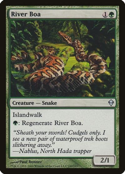River Boa Zendikar Magic card